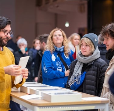 Christopher Marcatili speaks at an event in Iceland